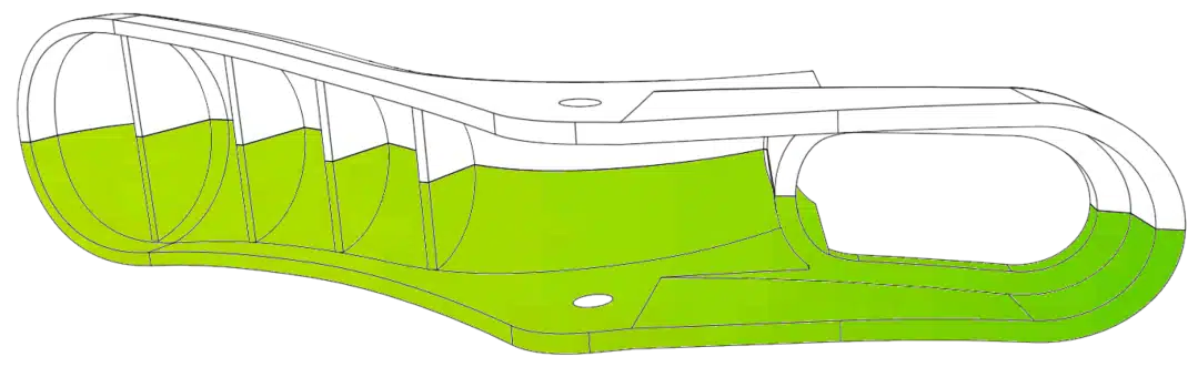 Graphic of injection molded prototype produced with Mantle prototype tooling