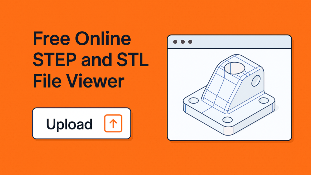 Free online STEP and STL CAD file viewer for 3D models with instant upload and browser-based inspection.